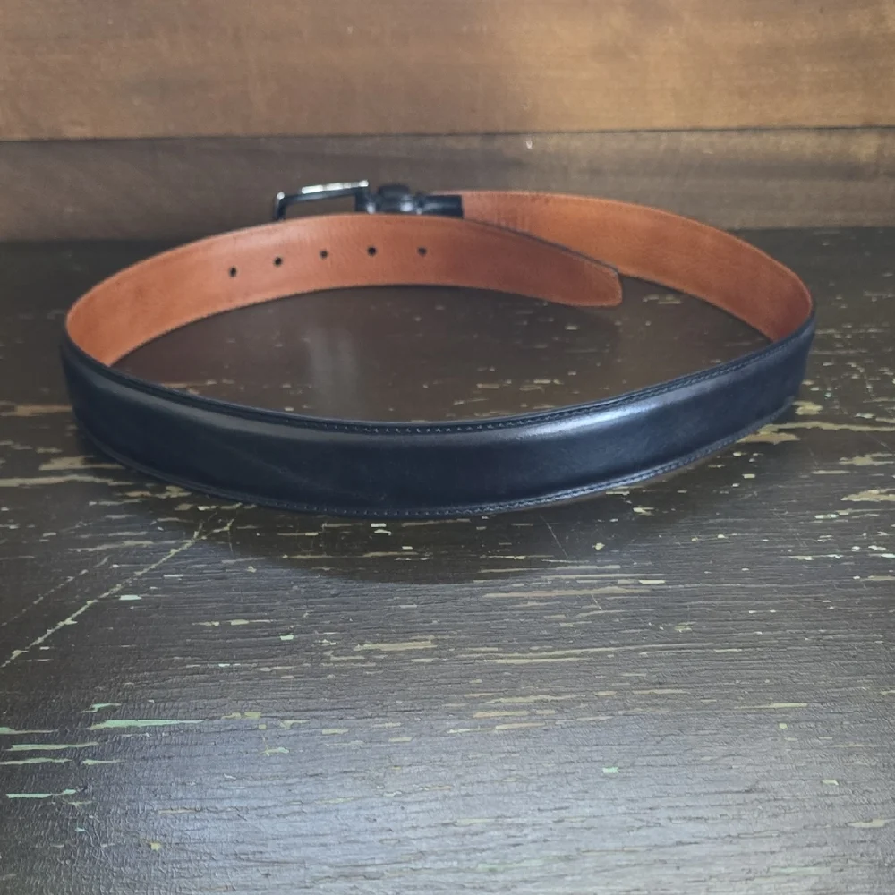 Trafalgar Black and Brown Leather Belt